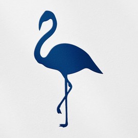Transparent Decal Stickers of Flamingo (Navy Blue) Premium Waterproof Vinyl Decal Stickers for Laptop Phone Accessory Helmet Car Window Mug Tuber Cup Door Wall Decoration ANDSKUSg1166aAB