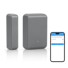 KNOBWELL WiFi Door Sensor, Smart Window Door Sensor Alarm, Door Open Detector with Alert Notification Compatible with Alexa, Entry Detector Sensor for Home Security and Home Automation