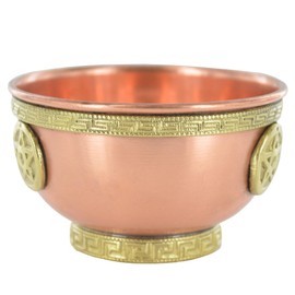 Copper Bowl Pentagram Small Witch & Magic Accessory for Wicca Potions Neopaganism Gift