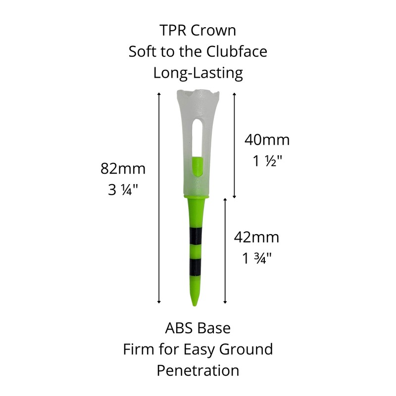 FlexTop Tees Flexible Golf Tees 25-Pack (Green)