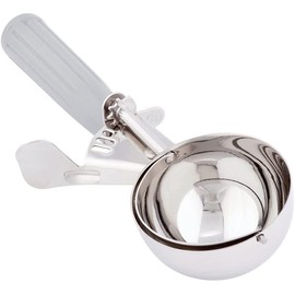 Cuchara de helado de 4 onzas con liberación de gatillo, cucharadas de galletas de acero inoxidable para control de porciones, cucharada de masa de galletas, masa de magdalenas; cucharadas de media