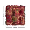 ELEFOCUS Red Bohemian Seat Cushion,Indoor Boho Chair Cushions for Dining