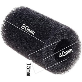 KINMINGZHU 8 Pieces Black Pre-Filter Sponge Foam Roll Accessories for Aquarium Fish Tank