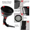 Flex Funnel - Wide Mouth Flexible Funnel with Handle, Automotive