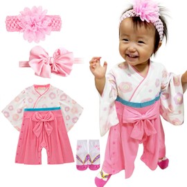 MIHI Hakama Romper, Baby Clothes, Kids' Clothes, Girls, Babies, Newborns, Kids' Kimono, Coveralls, Japanese Clothes, Beginning Eating Shrine, 100th Day, First Festival, Peach Festival, Hinamatsuri,