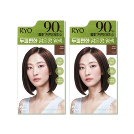 Ryo Scalp Comfortable Black Bean Dye 6.0 Brown 120g x 2 / 려 두피편한 검은콩 염색 6.0 브라운 120g 2개