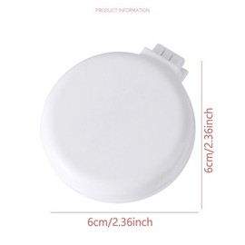 White Folding Hair Brush with Mirror, Round Portable Folding Pocket Hair Brush Mini Hair Massage Comb Travel Size for Men Women and Girls Hair Brushes