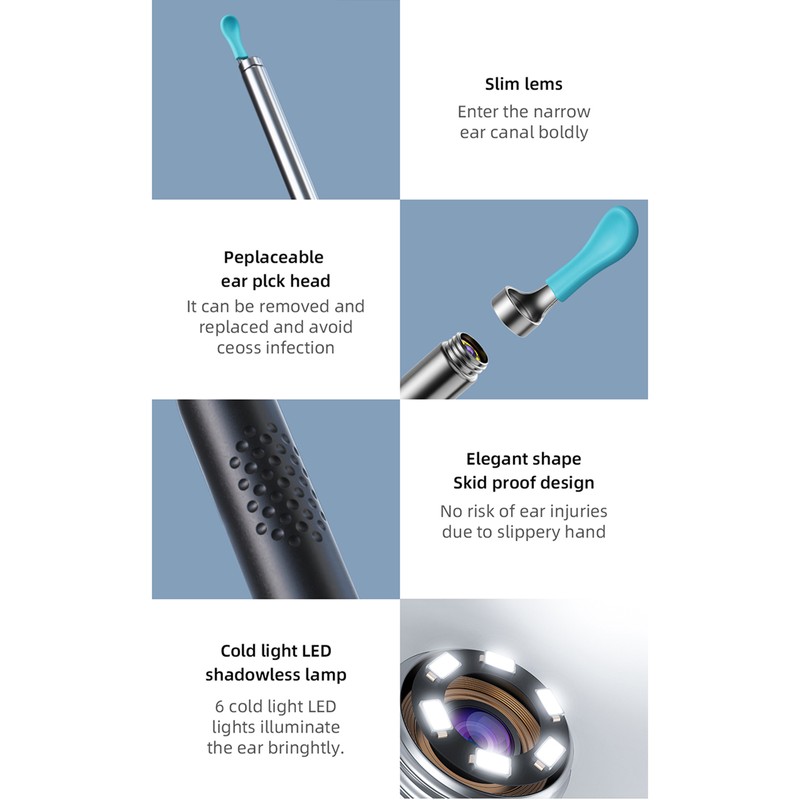 bebird Earpicks Ear Wax Removal Tools with LED Light Visual