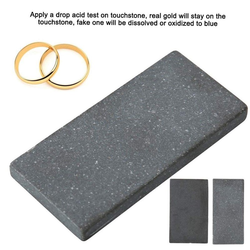 MOVKZACV Practical Gold Testing Stone, Touchstone Gold Detection Stone, Jewelry