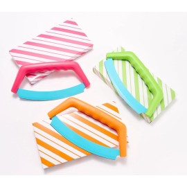 Kuhn Rikon Mezzaluna Knife Gift Summer Fresh w/ Box 3 Pc Pink Orange Neon Green