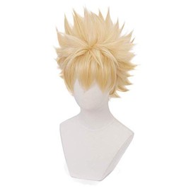 Anime Cosplay Wig for My Hero Academia Synthetic Wigs with Free Cap (Bakugou Katsuki)