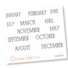 Month Name Header Script Planner Stickers - A5 Plum |