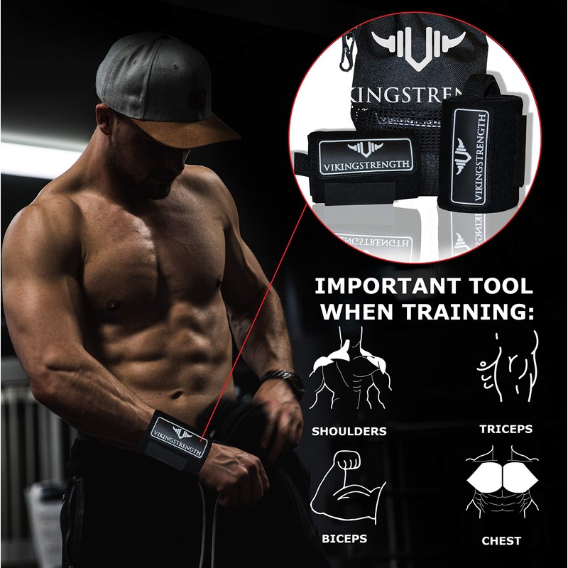 Vikingstrength Wrist Wraps Wrist Support Wristband for Weight Training with