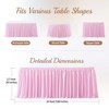 Pink Rectangle Table Skirt 11.5 Feet Pink Glitter Sequins Table