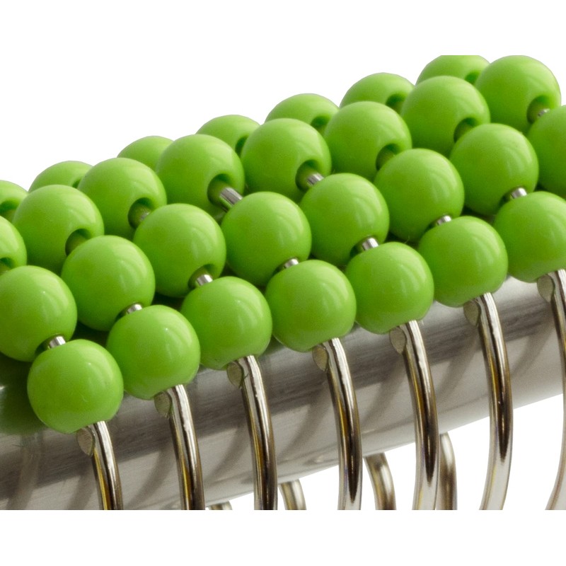 Shower Curtain Hooks Rings Stainless Steel Acrylic Roller Ball Glide