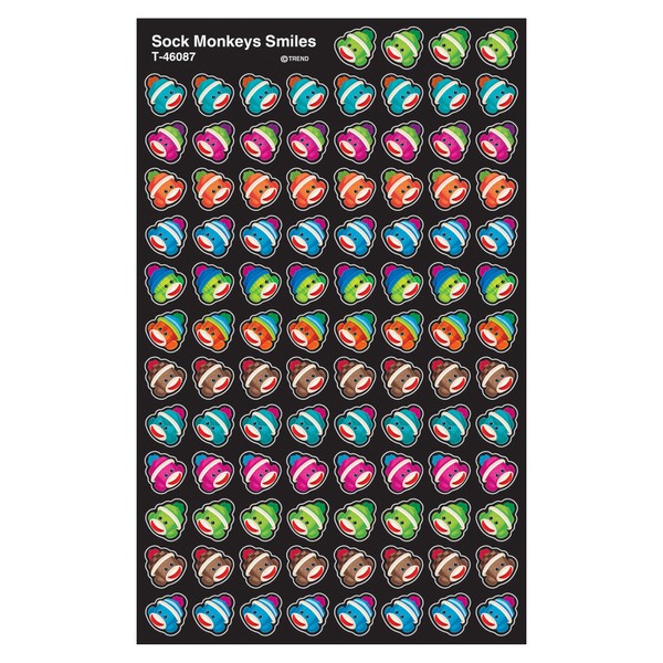 Sock Monkeys Smiles superShapes Teacher Reward Stickers