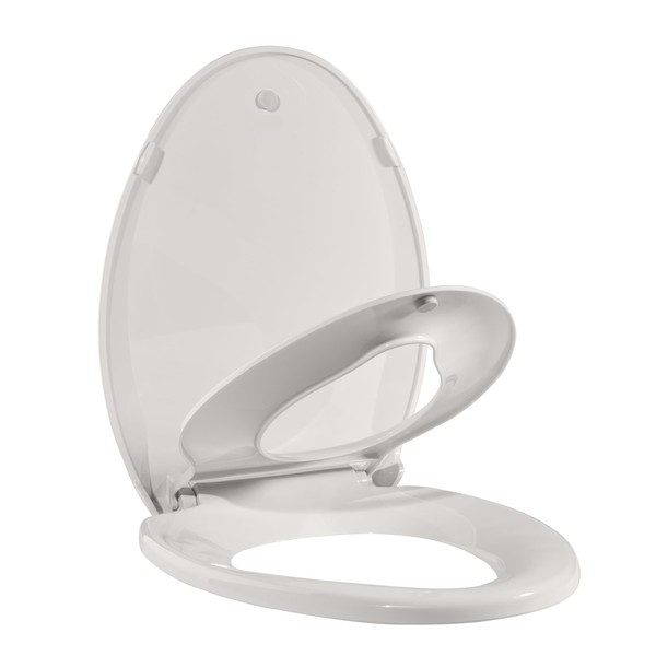 Toilet Seat, Elongated Toilet Seat with Toddler Seat Built in,