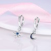 NARMO Dangle Drop Earrings 925 Sterling Silver Star&Moon Earrings Blue