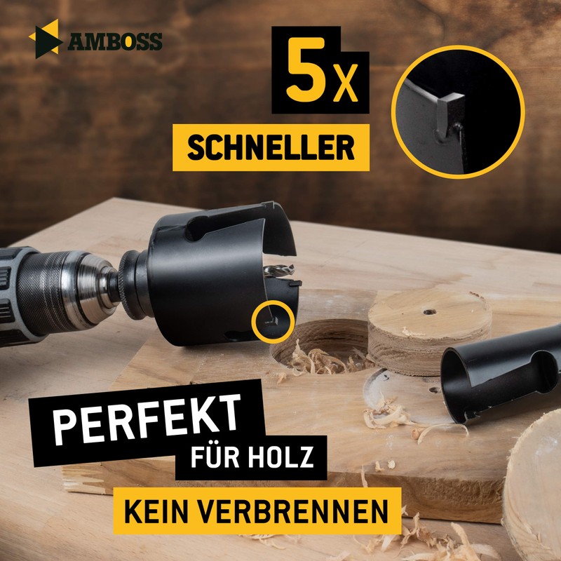 Anvil HM Hole Saw 68 mm | For Chipboard, Hardwood,