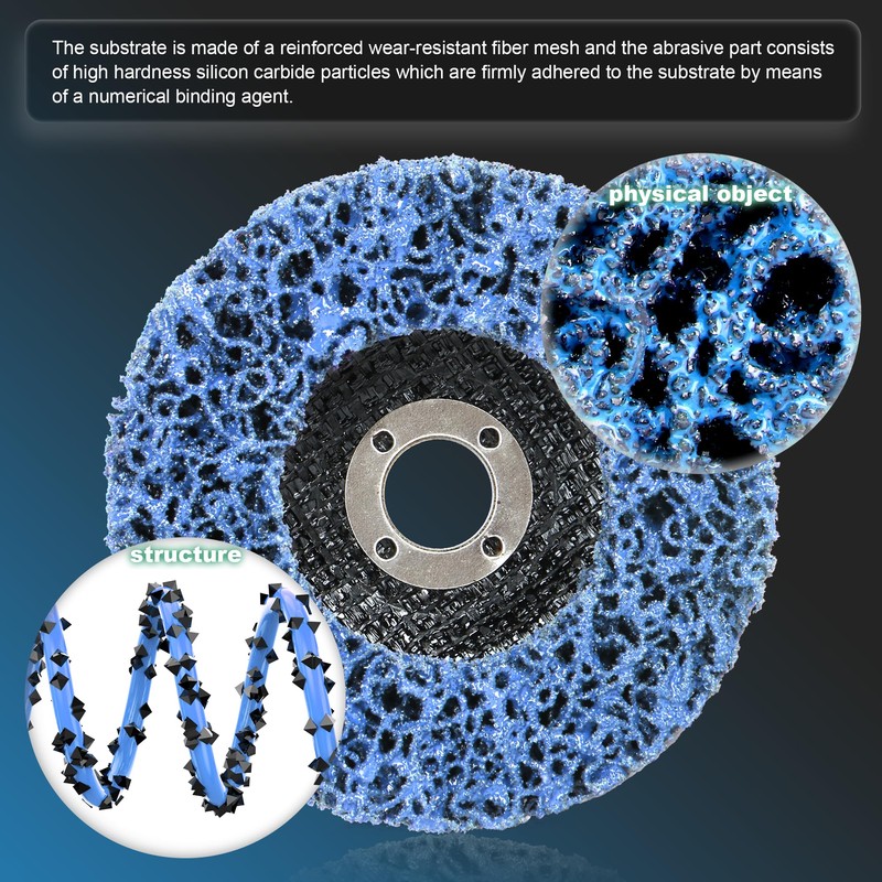 WelderElite 12-Pack Blue Paint Stripper Discs for Angle Grinder, 4"