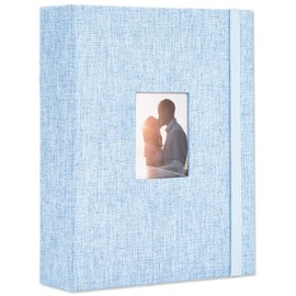 BOLSO Cheki Album Large Capacity Case, Stylish, Polaroid Storage, File Holder, Cheki Book, Folder (Blue)