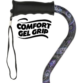 Royal RC Canes Purple Majesty Adjustable Offset Walking Cane With Comfort Grip