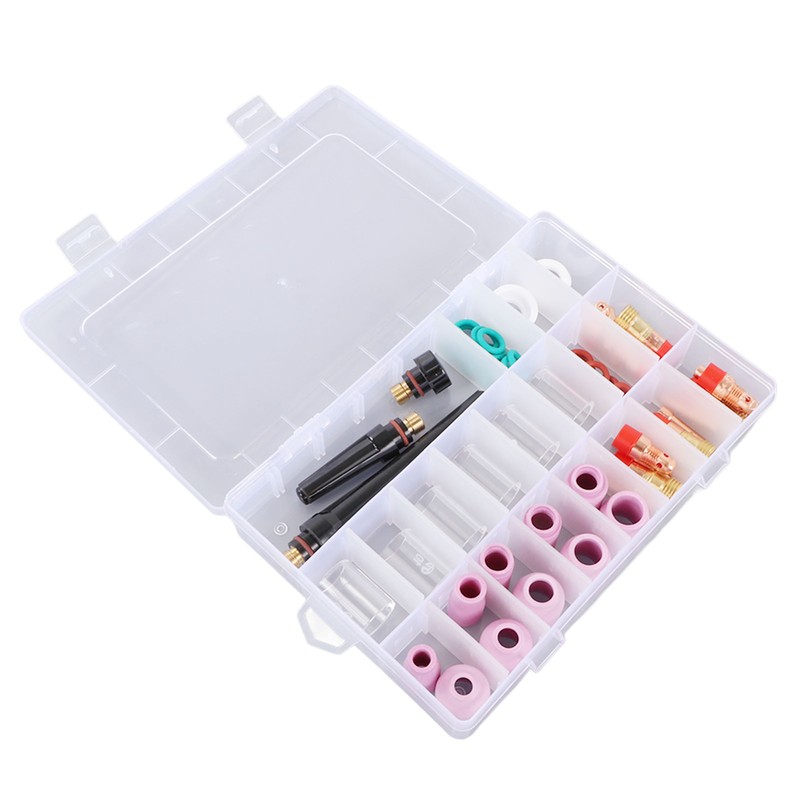 55 Pcs Set TIG Welding Consumables Ceramic Nozzle Heat Resistant