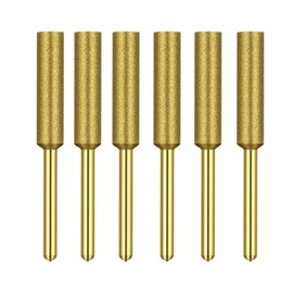 HDSUN Chainsaw Sharpener Kits 6 Pcs Diamond Chainsaw Sharpener Titanium Plated Diamond Sharpening,for Stone Carvings,Jewelry Polishing Grinding,3/8 inch Chain