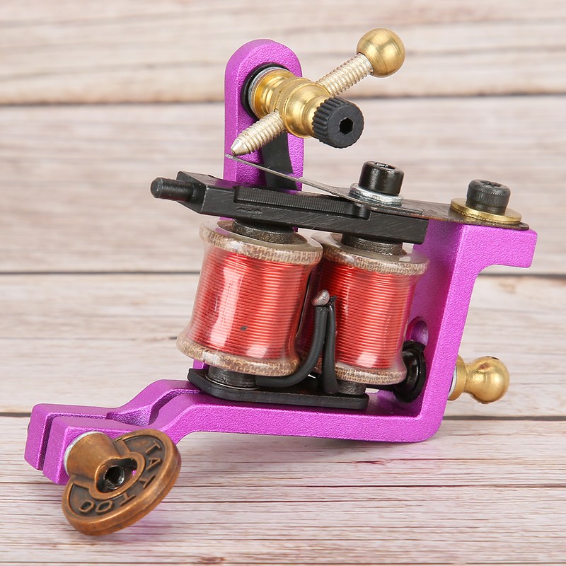 Space Aluminum 12 Wraps Coil Tattoo Machine Body Art Liner