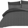 Pamposh Double Duvet Set Charcoal & Grey Doublesided Bedding Set