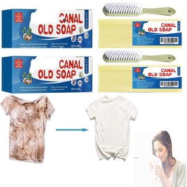 Grand Underwear Cleaning,Canal Old Soap with Brush,Laundry Bars Grand, underwear cleaning, canal old soap long lasting fragrance (2pcs)