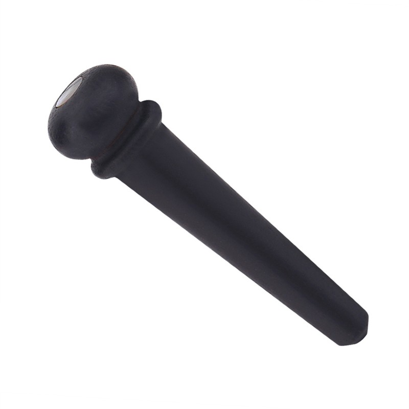 6Pcs Ebony Bridge Pins With Abalone Shell for Acoustic Folk