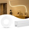 Muzata 16.5FT/5Meter Spotless Silicone LED Channel System Recessed Flexible Tube