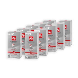 illy Lungo Classico Coffee, Classic Roast (Medium Roast) (100-Count single serve capsules, compatible with Nespresso Original Line System coffee machines)