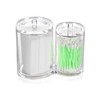 PreAsion Acrylic Round Cotton Pad Container Case Makeup Brush Holder