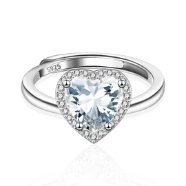 ALEXCRAFT Women's 925 Silver Rings with Cubic Zirconia Jewellery for Women Girlfriend Mum Girls, Sterling Silver