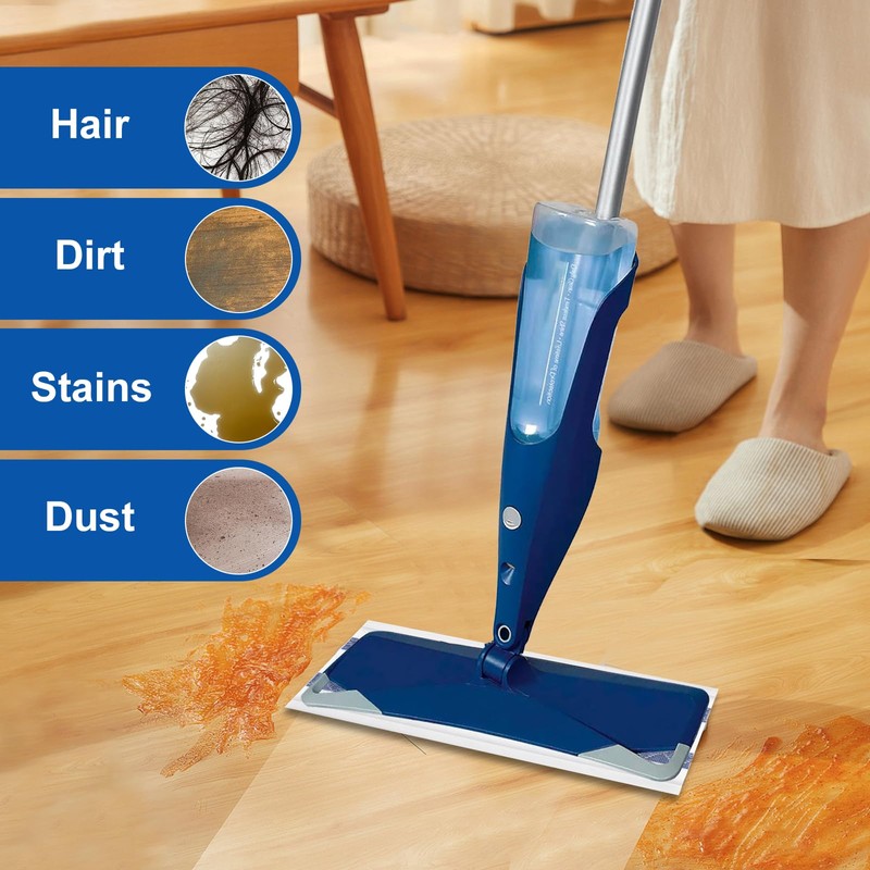 Disposable Mop Replacement Pad, Microfiber Cleaneing Pads for All 16-18''