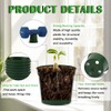 RooTrimmer 100 Pack 2.5 Inch Small Plant Pots, Plastic Nursery