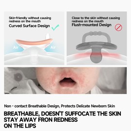 Garkoko Baby Pacifiers 0-6 Months One-Piece Pacifiers 0-3 Months BPA-Free Lightweight Soft Silicone Newborn Pacifier for Breastfed Babies