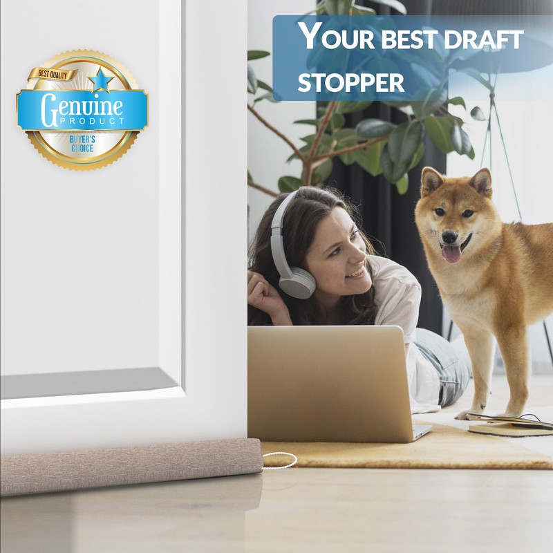 SYIPO Triangle Door Draft Stopper，35.4" Weighted Under Door Draft Blocker