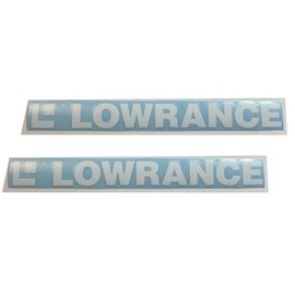 2pcs Vinyl Lowrance Decal Replacement for L Lowrance Boat Outboard Motor Stickers (White)