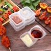 20 PCS Portable Double Compartment Condiment Container with Lids, Reusable