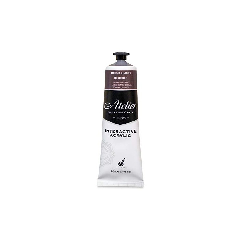 Chroma Atelier Interactive Artists' Acrylics - Burnt Umber, 80 ml