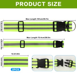 4pcs Hi Vis Reflective Running Gears: 1 High Visibility Reflective Sash,1 High Vis Straps,2 Reflective Armbands, Adjustable Reflective Belt Sash for Women Men Walking Cycling Running Reflective Gear