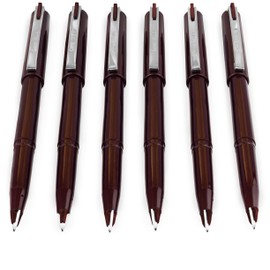 Pentel JM20 Stylo Disposable Fountain Pens, Sepia Ink, Pack of 6