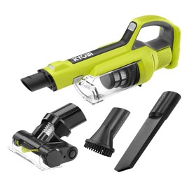 RYOBI ONE+ 18V Cordless Hand Vacuum with Powered Brush (Tool Only) Black Green (PCL700B) (Renewed)