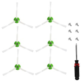 KiimSin 6 x side brushes replacement parts for iRobot Roomba i7/i7+ Plus/i8/i6+Plus/i4/i5/E7/E6/E5/j7/j7+ 5150 6198 7150 7550 i and e series vacuum cleaner robot accessories, screwdriver