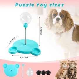 SUEHBEXF Wackelndes Hunde Leckerli Spielzeug, Futterautomat Spielzeug mit Leckerli Ball, Interaktiver Snackball Fördert langsames Fressen & Intelligenztraining | Für Hunde/Katzen (Blau)