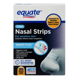 Equate Tiras Nasales Para Pieles Sensibles Con 30 Piezas
