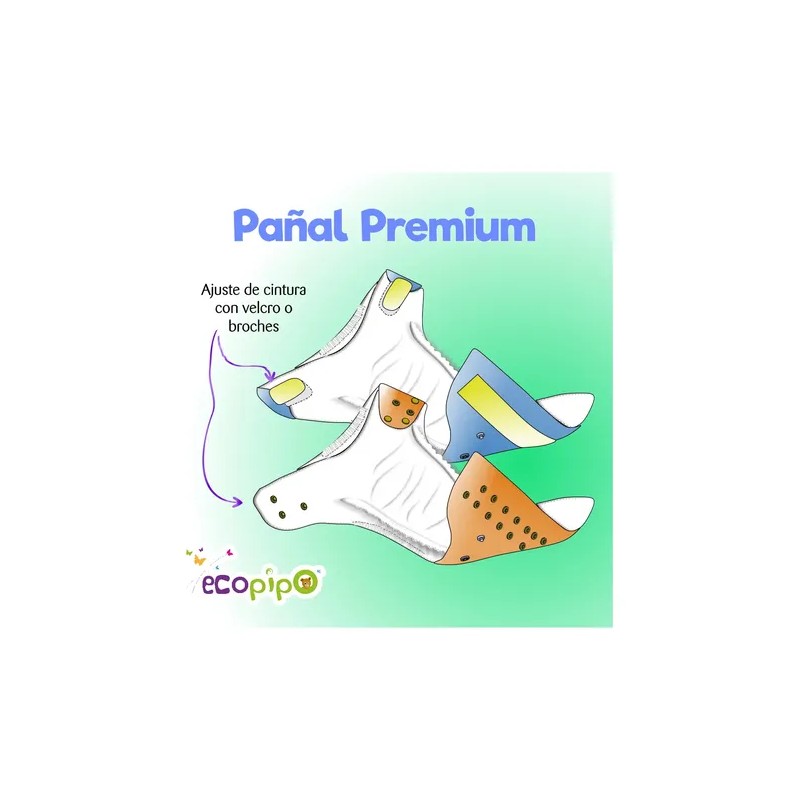 Pañal Ecopipo Navidad Unitalla Minky (sin Absorbentes)